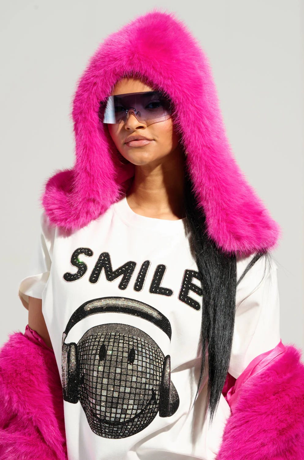 STAND ON IT FAUX FUR HOOD - Image 3