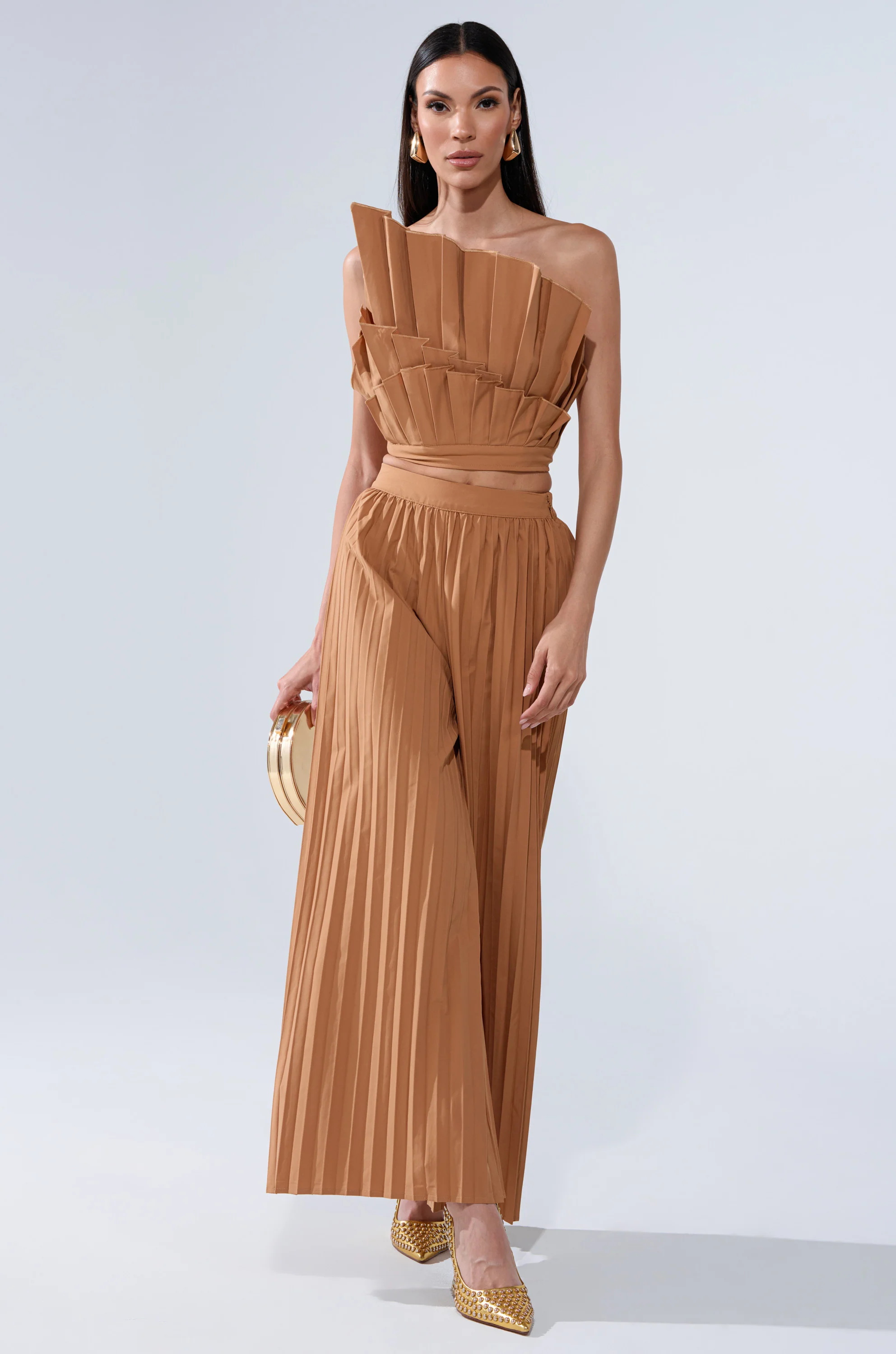 STAR OF THE NIGHT PLEATED PALAZZO PANT - Image 6