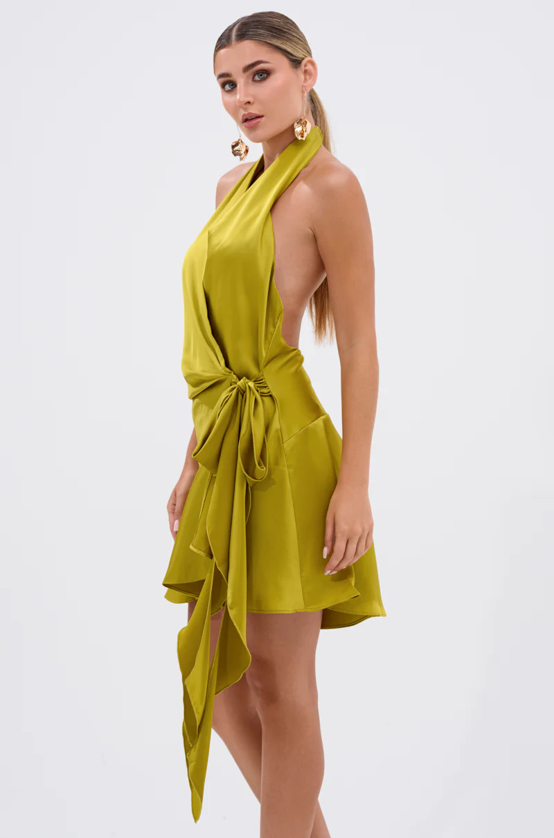 STAR OF THE SHOW SATIN MINI DRESS - Image 2