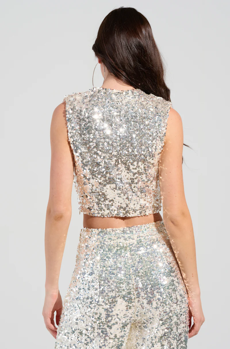STAR OF THE SHOW SEQUIN CROP TOP - Image 4