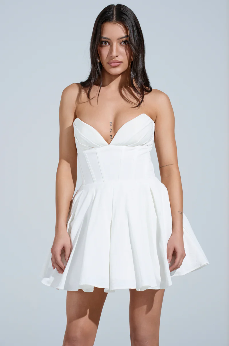 STAY FOREVER WHITE MINI DRESS - Image 2
