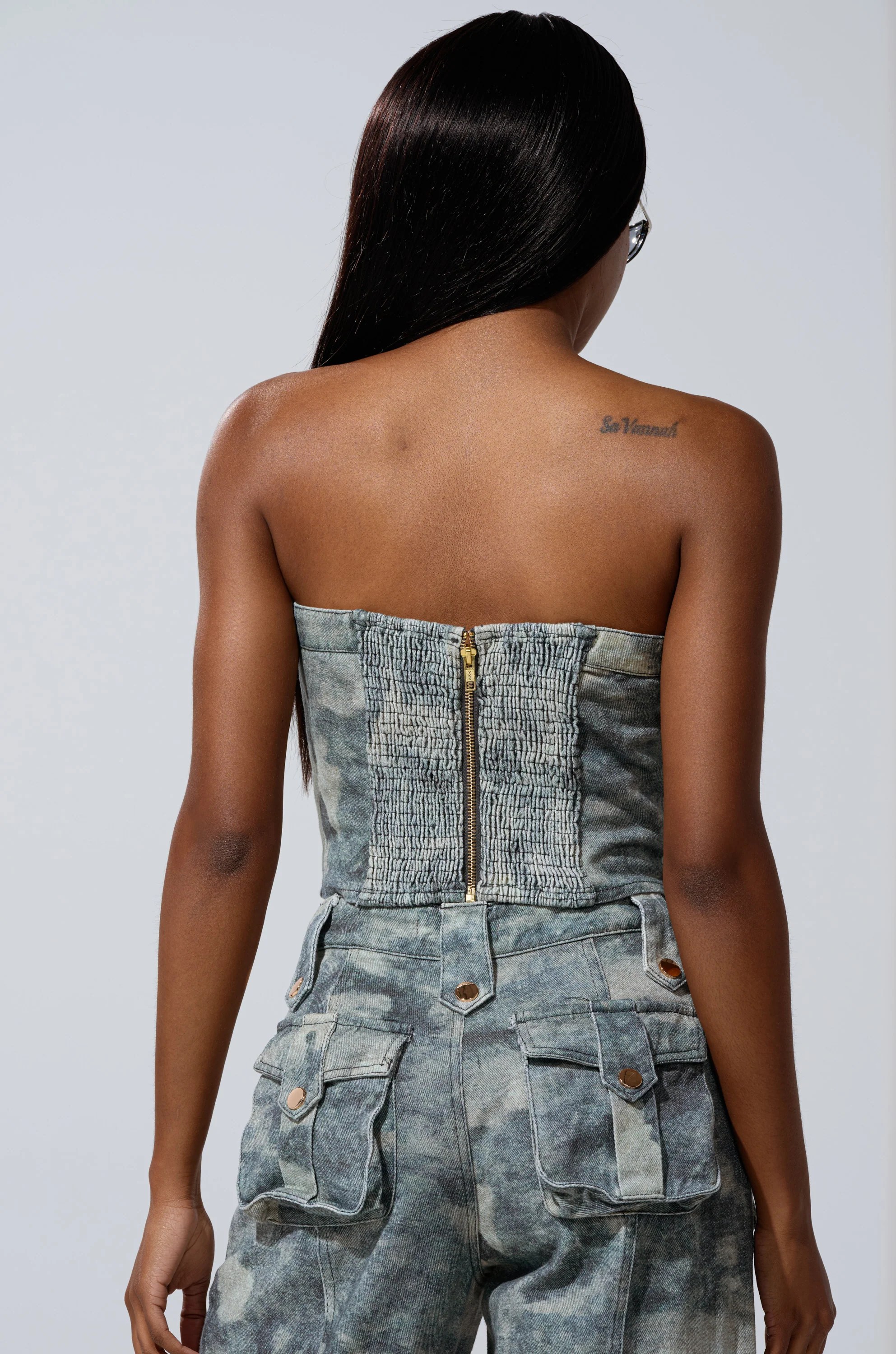 STEPH CAMO DENIM CORSET - Image 5