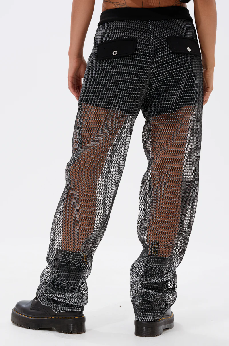 STEPHANIA TRANSPARENT TROUSER IN BLACK - Image 6