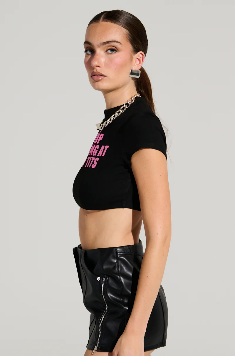 STOP LOOKING BABY TEE - Image 5