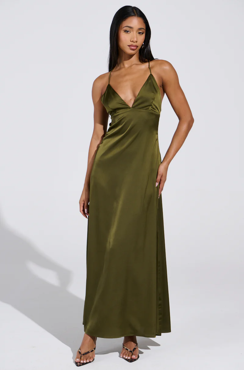 STRAIGHT FROM THE 90'S SATIN MAXI DRESS - Image 2