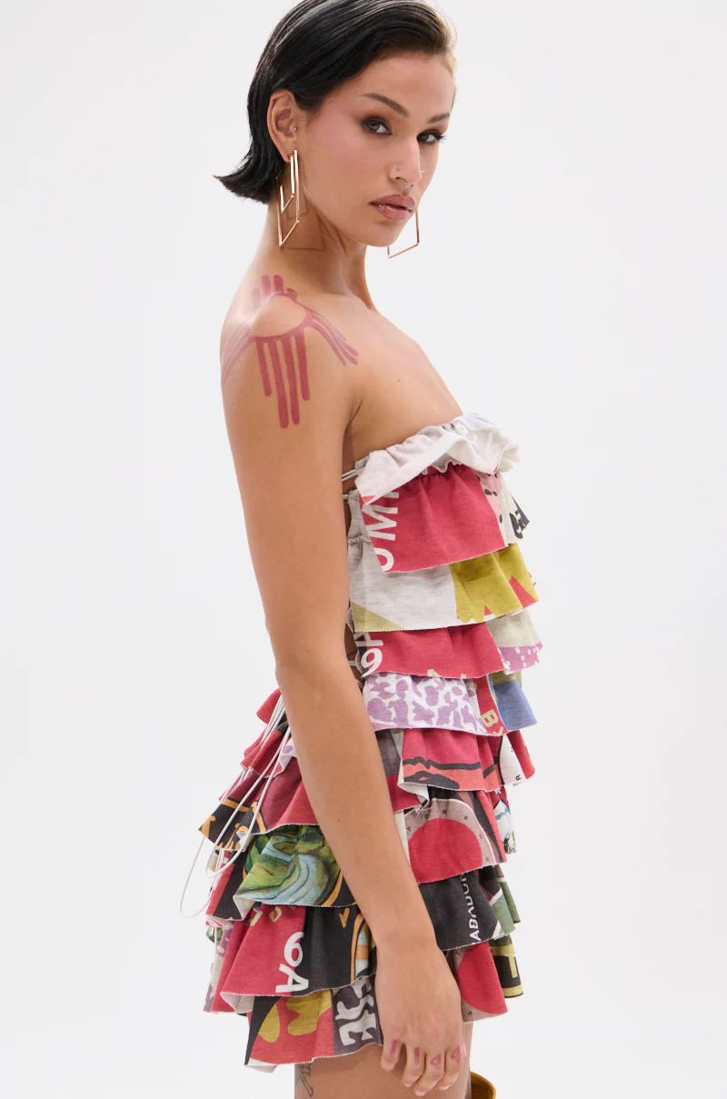 STREETS ARE CALLING PRINTED RUFFLE ROMPER - Image 3