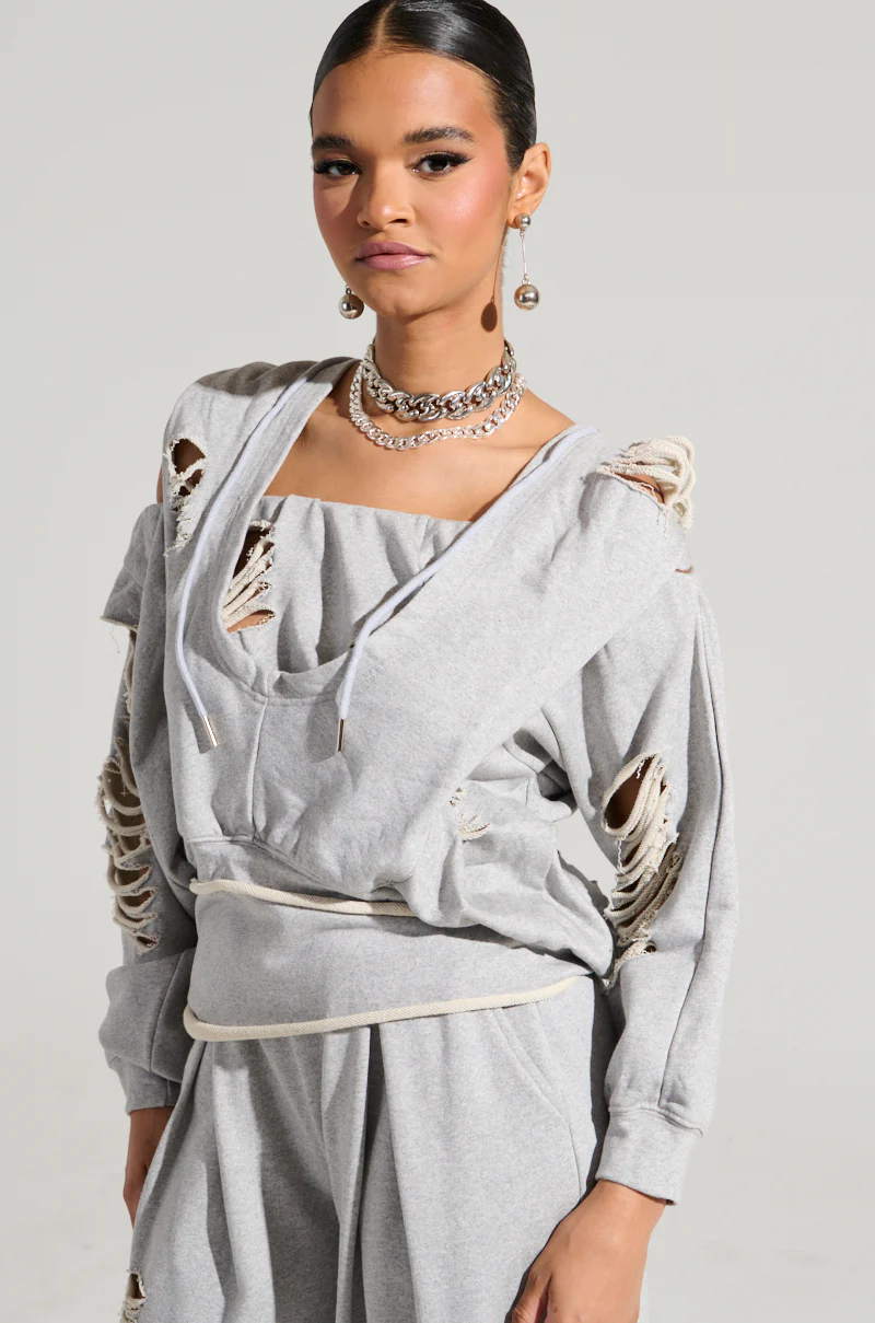STRESS HIM OUT SWEATSHIRT IN GREY - Image 3