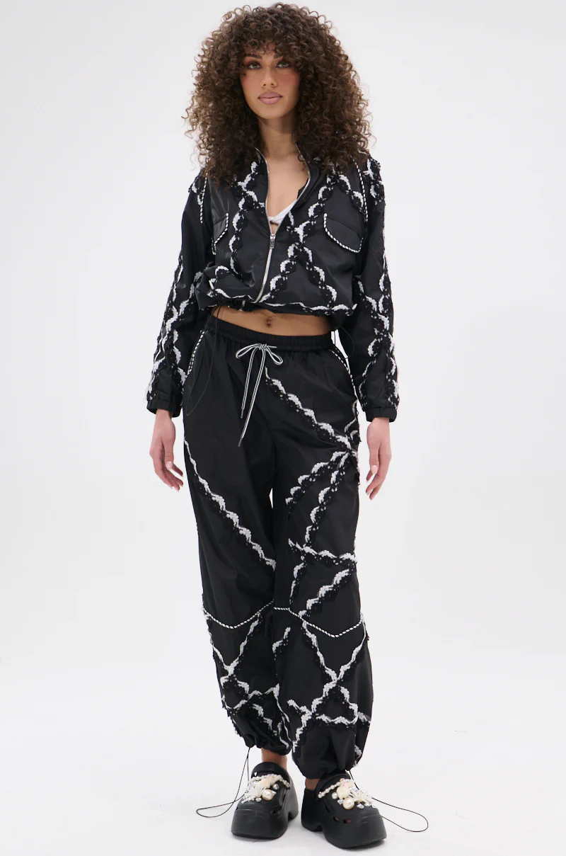 STRIKE OUT LACE TRIM JOGGER - Image 7