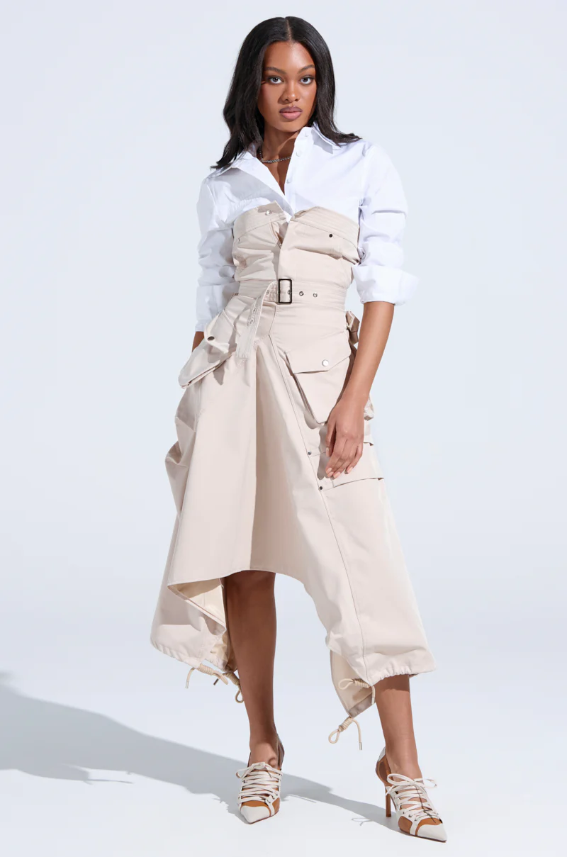 STROLLIN DOWN SOHO CARGO MIDI DRESS - Image 6