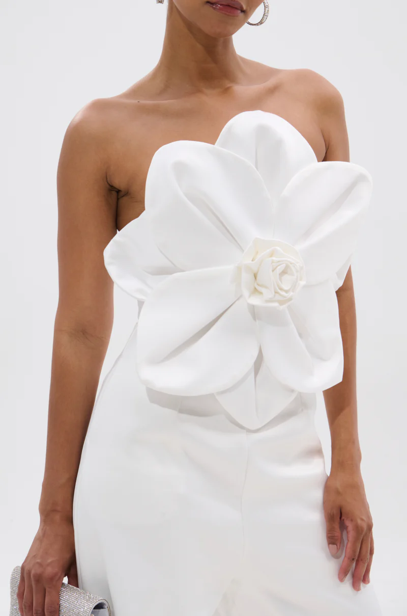 SUMMER BLOOMS WIDE LEG JUMPSUIT IN WHITE - Image 7
