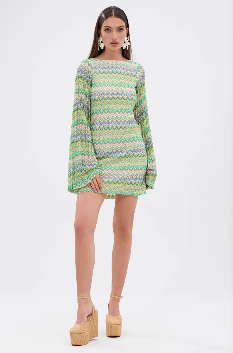 SUMMER TIME FINE PRINTED MINI DRESS - Image 6