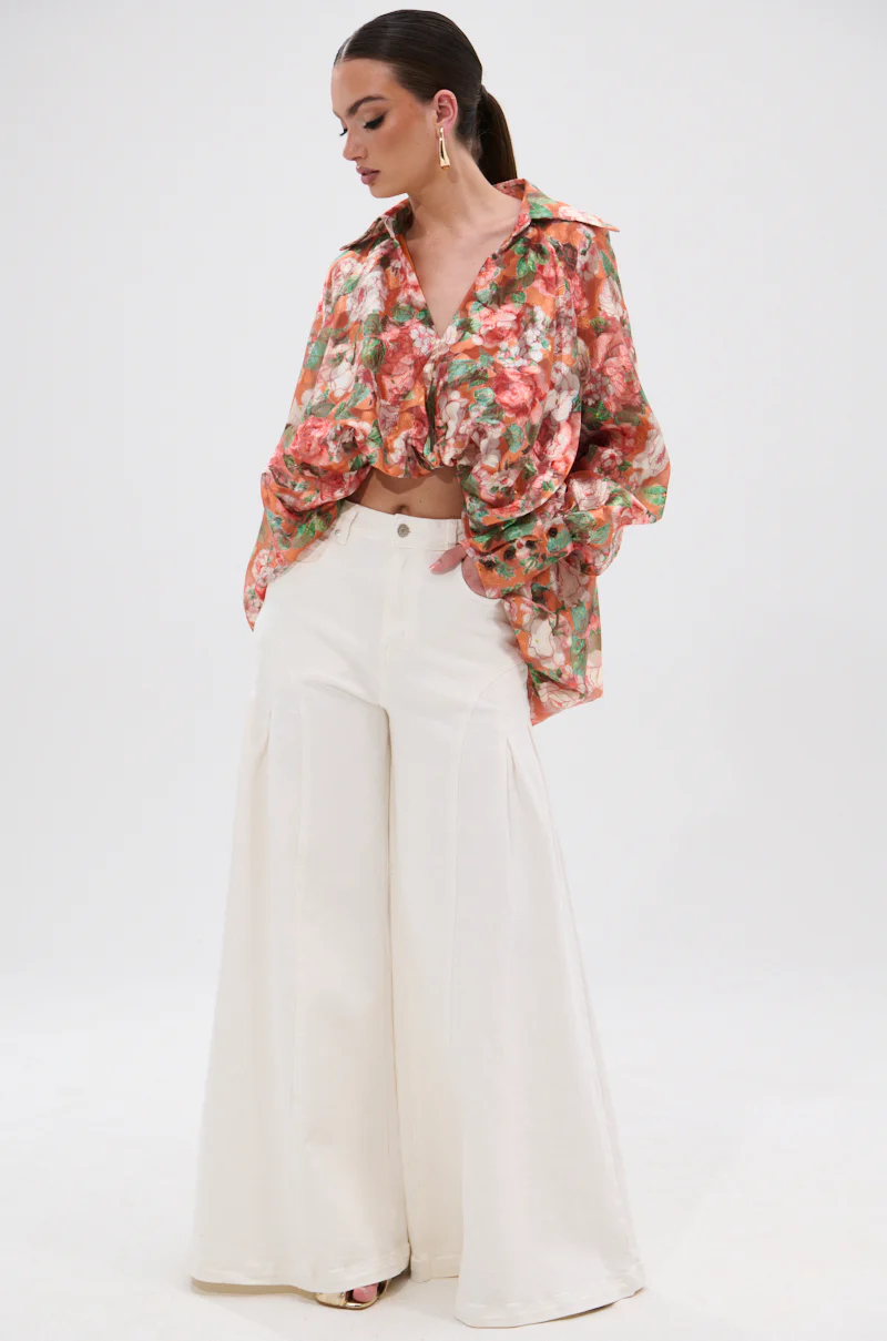SUNSHINE FLORAL HIGH LOW BLOUSE - Image 7