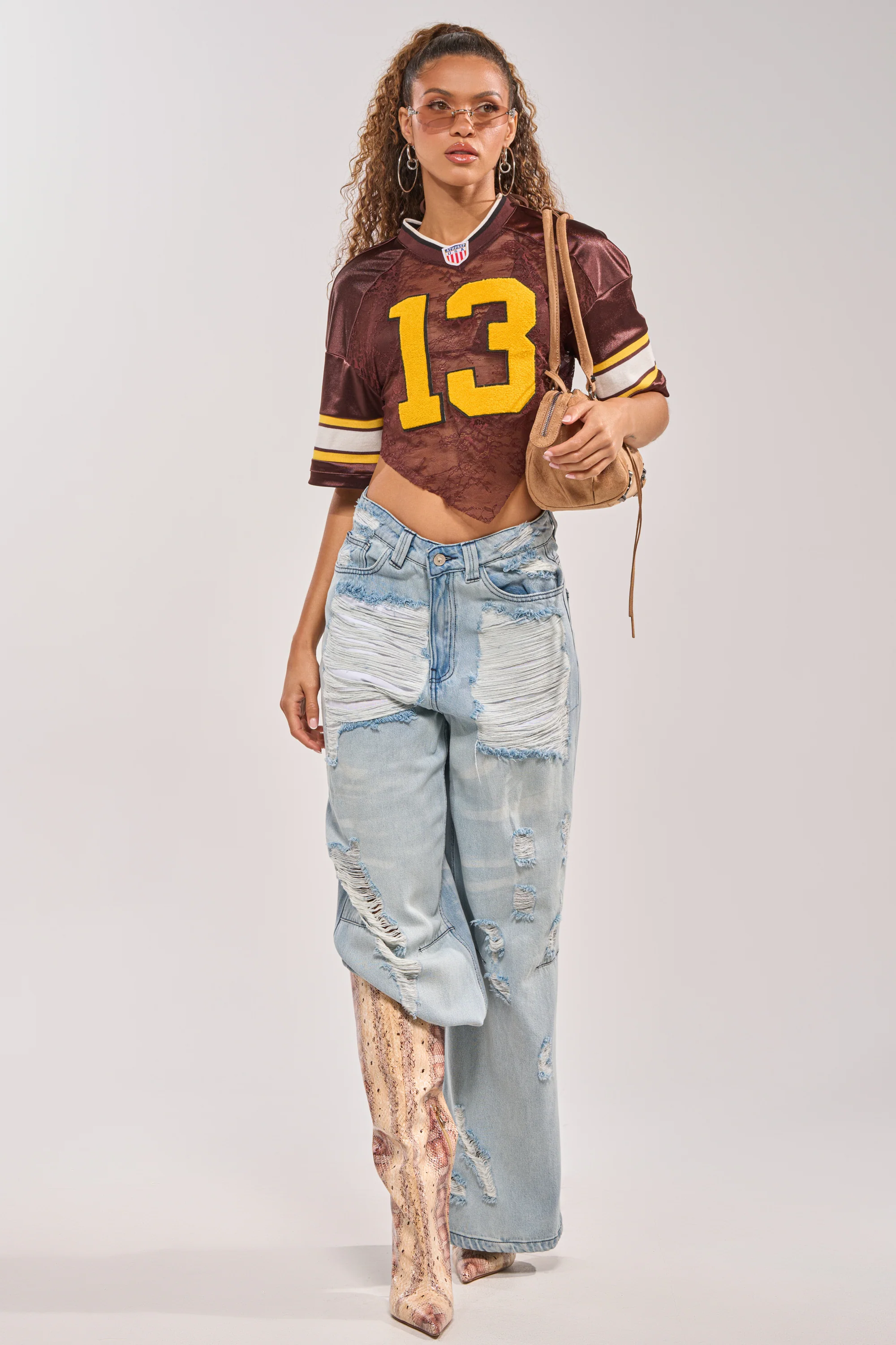 SUPER DISTRESSED WIDE LEG DENIM - Image 5