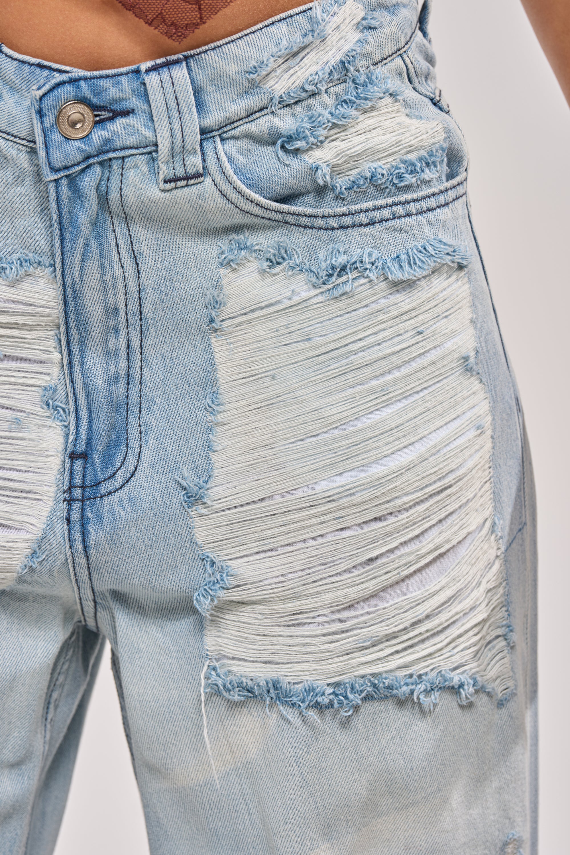 SUPER DISTRESSED WIDE LEG DENIM - Image 8