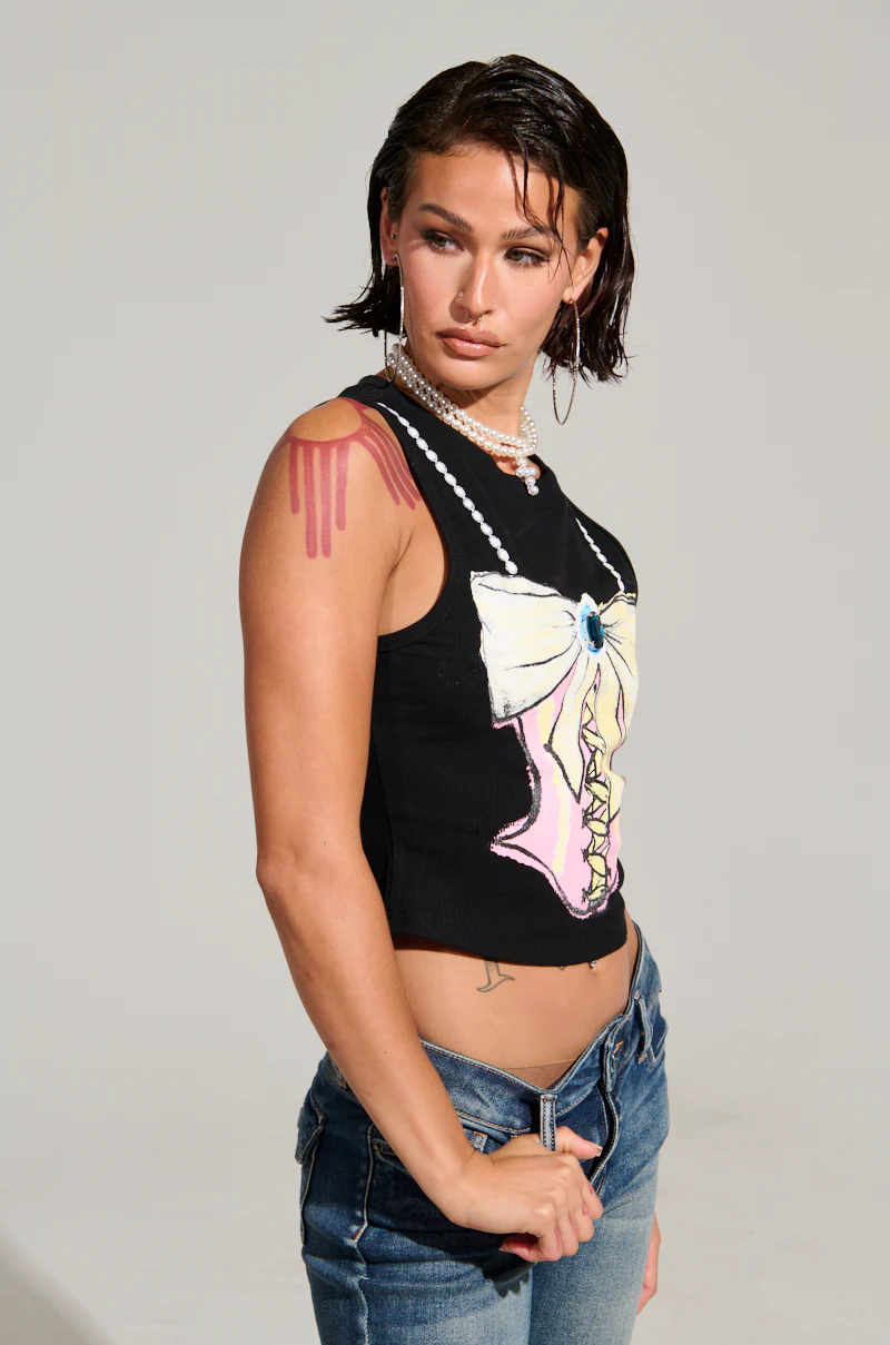SUPER LADYLIKE SLEEVELESS GRAPHIC TANK - Image 4