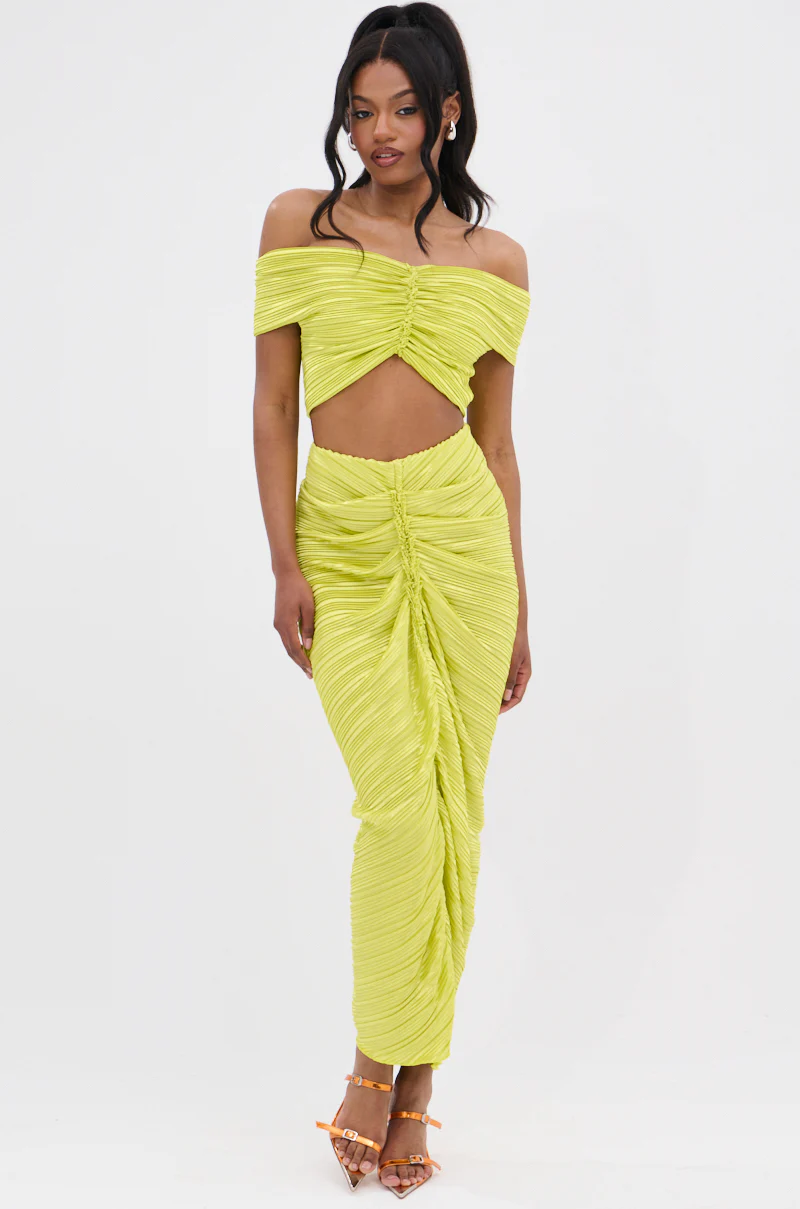 SWEET AS CAN BE GREEN MAXI SKIRT