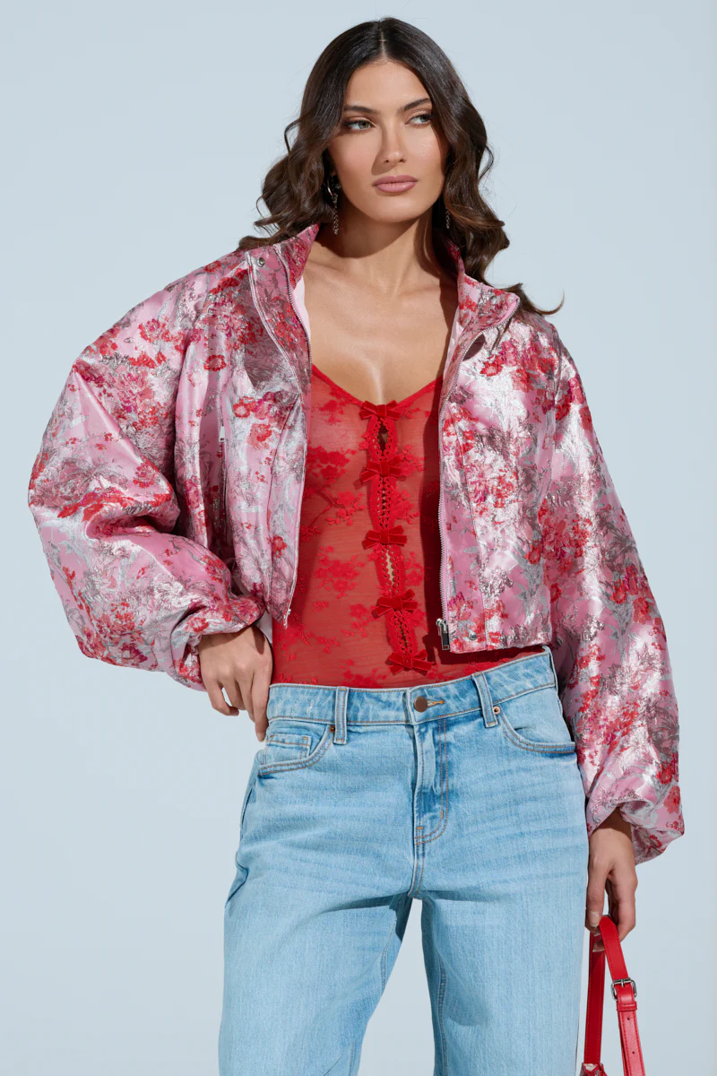 SWEET DISPOSITION BROCADE BOMBER - Image 3