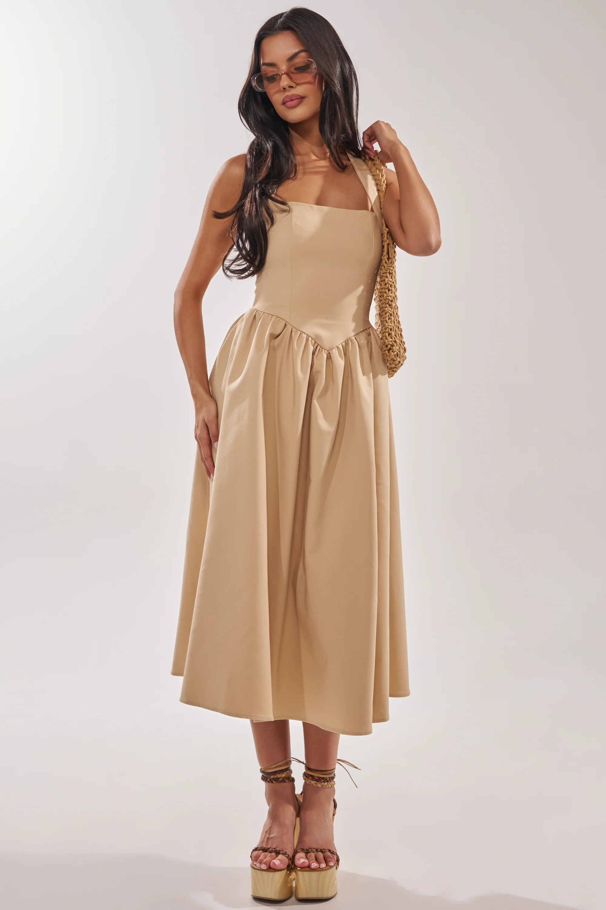 SWEET SOFIE HALTER MIDI DRESS - Image 4