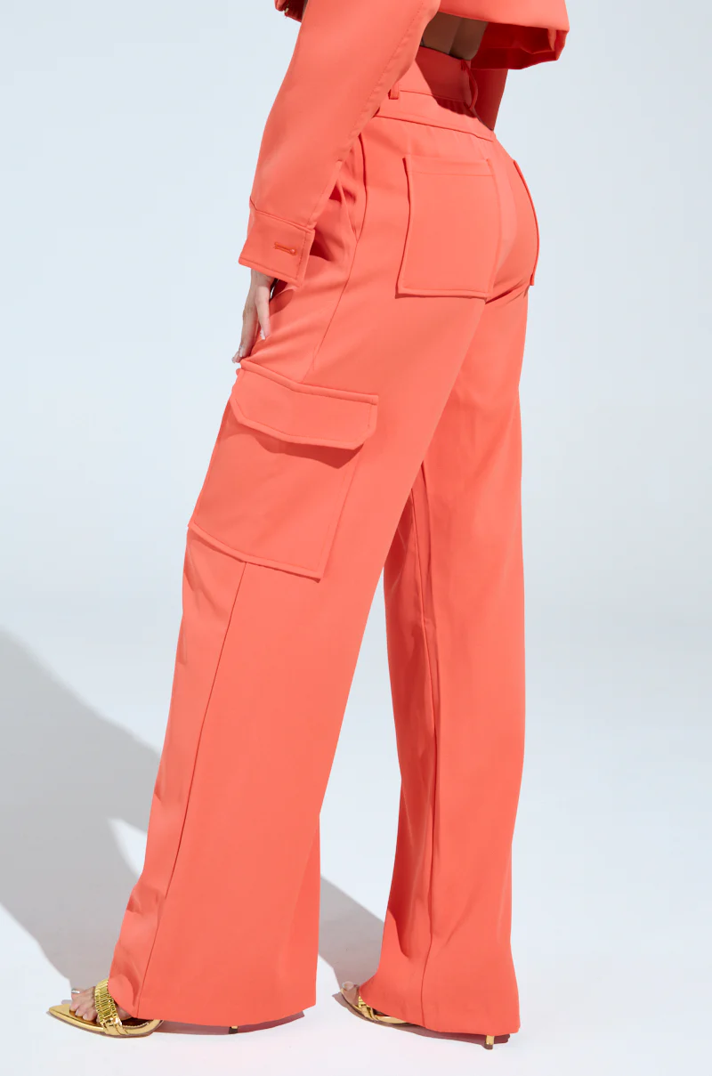 TAKE IT EASY CARGO PANT IN ORANGE - Image 5