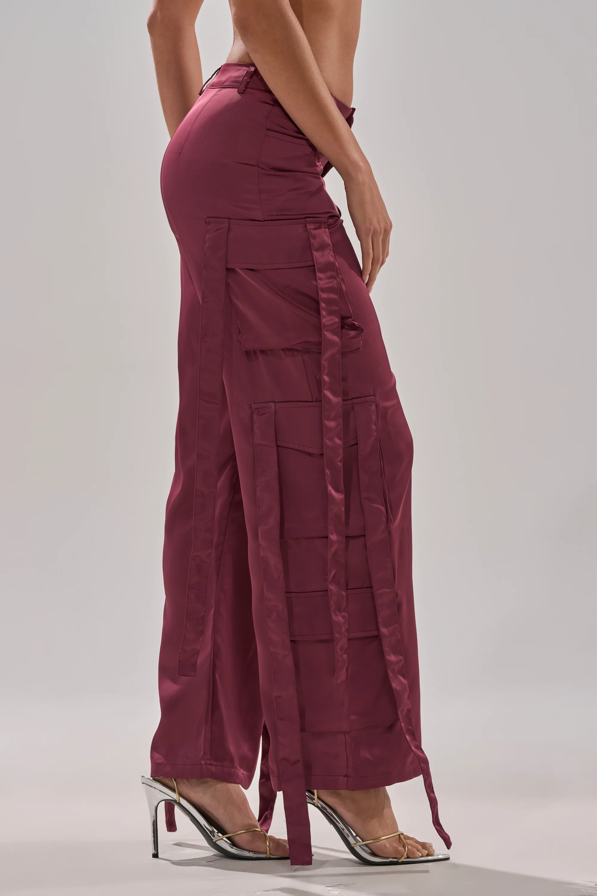 TAKE ME EVERYWHERE SATIN CARGO PANT - Image 4
