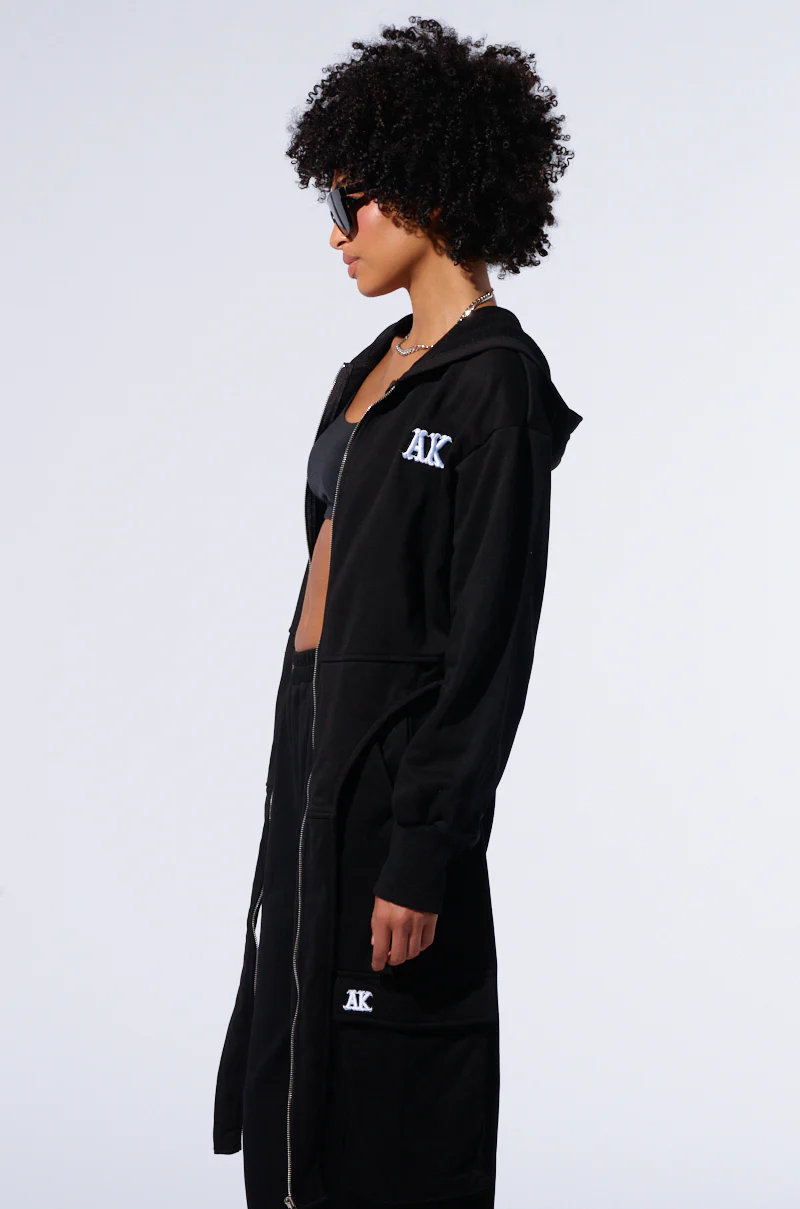 TAKE THE LONG WAY OVERSIZED ZIP UP HOODIE - Image 4