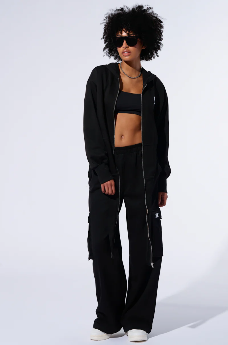 TAKE THE LONG WAY OVERSIZED ZIP UP HOODIE - Image 7