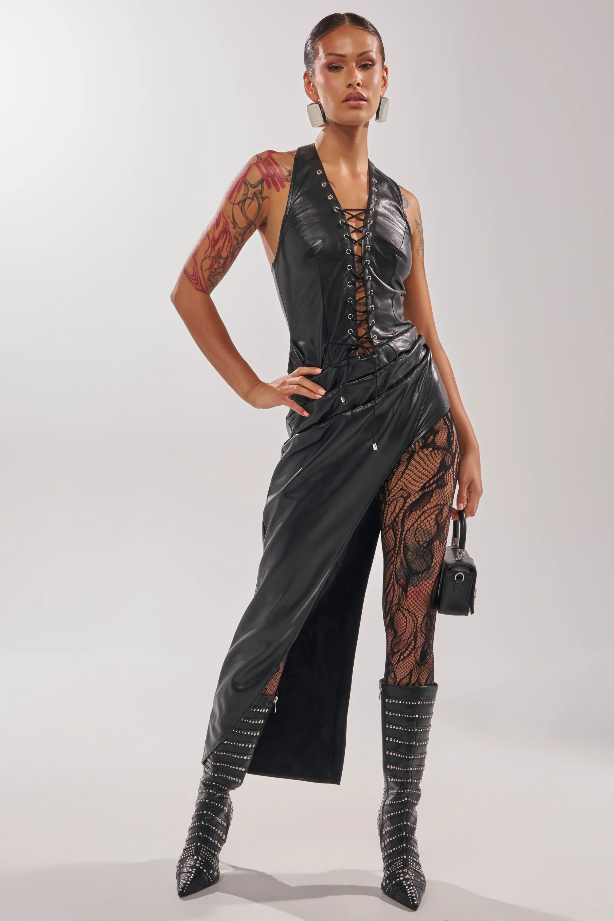TALIA LACE UP DRAPE TOP - Image 2
