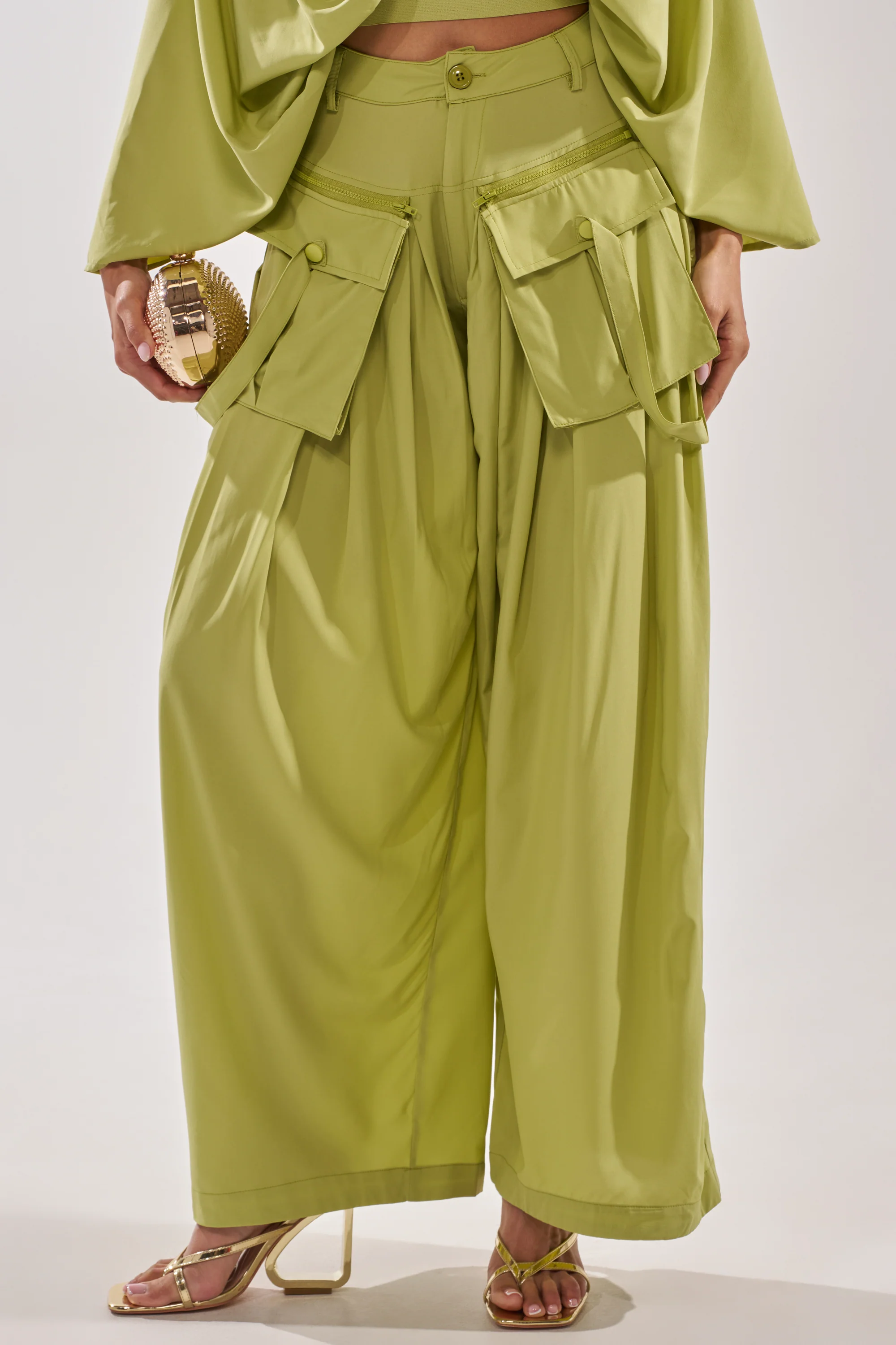 TALK ABOUT ME TROUSER IN CHARTREUSE - Image 2