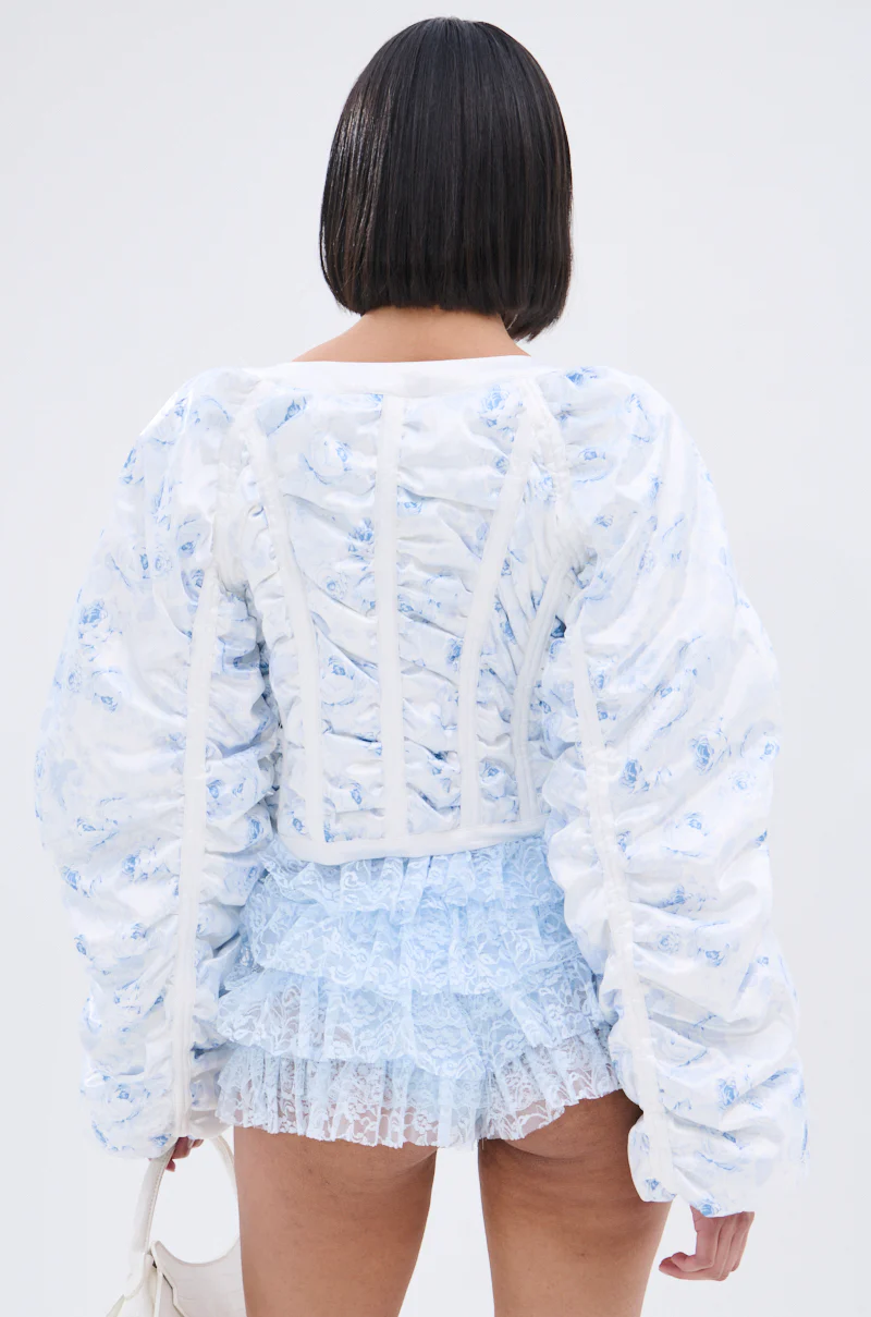 TALK TO ME NICE CORSETED JACKET IN WHITE - Image 5