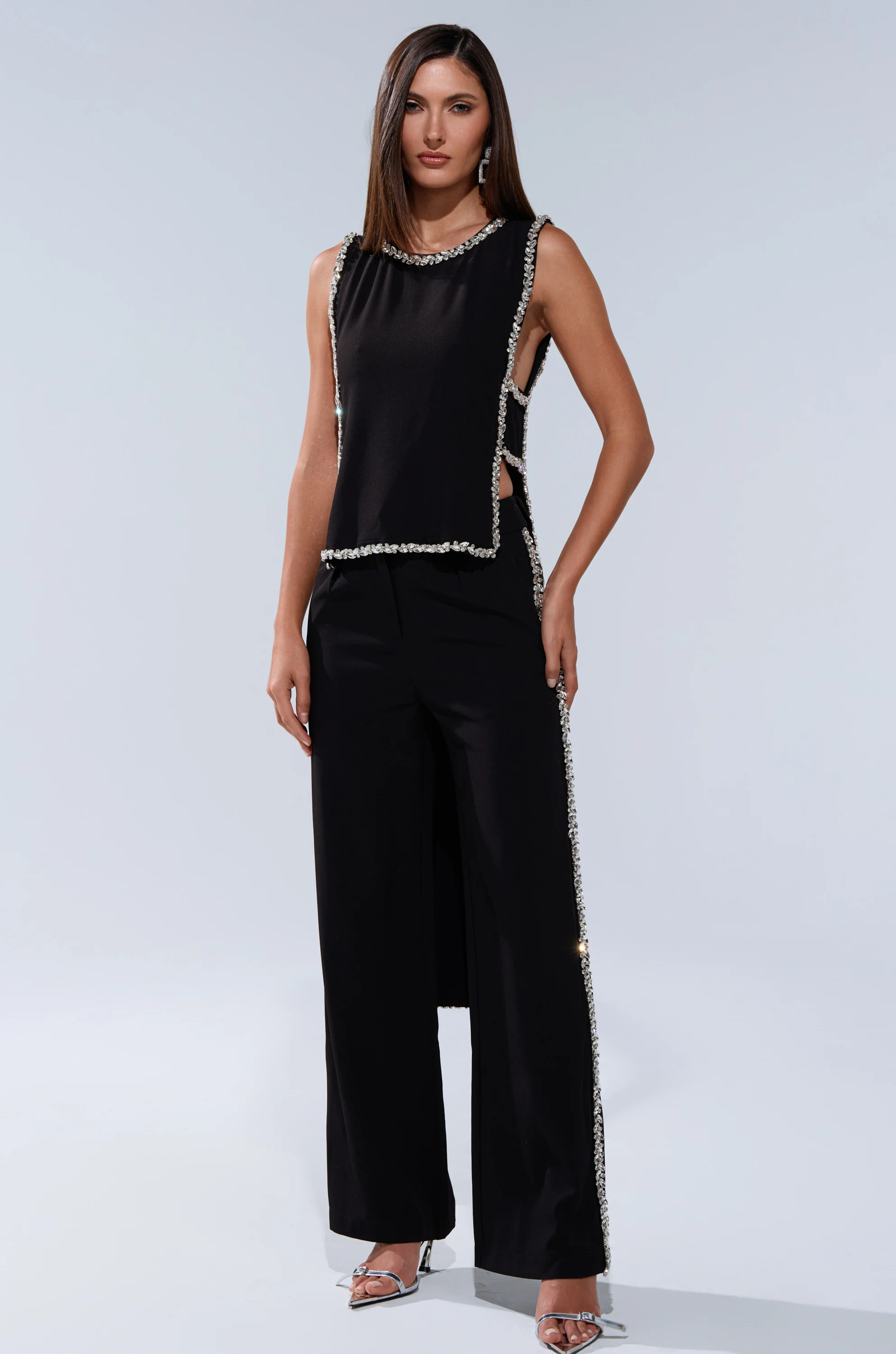 TALK TO ME TROUSER WITH RHINESTONE - Image 6