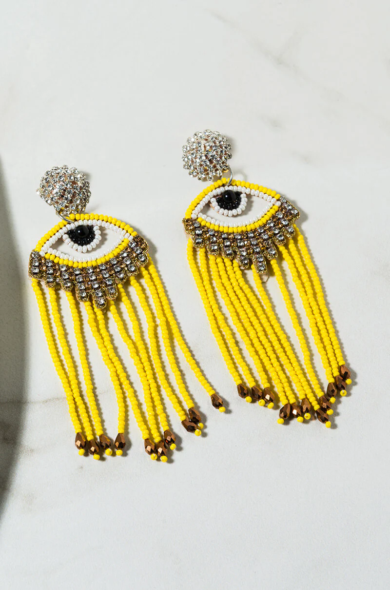 TALK TO THE HAND FRINGE EARRING - Image 2
