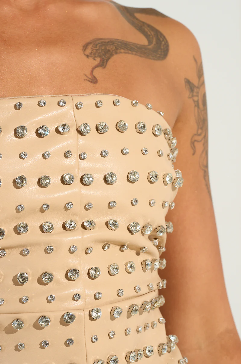 TELL ME ABOUT IT STUD PU MINI DRESS - Image 7