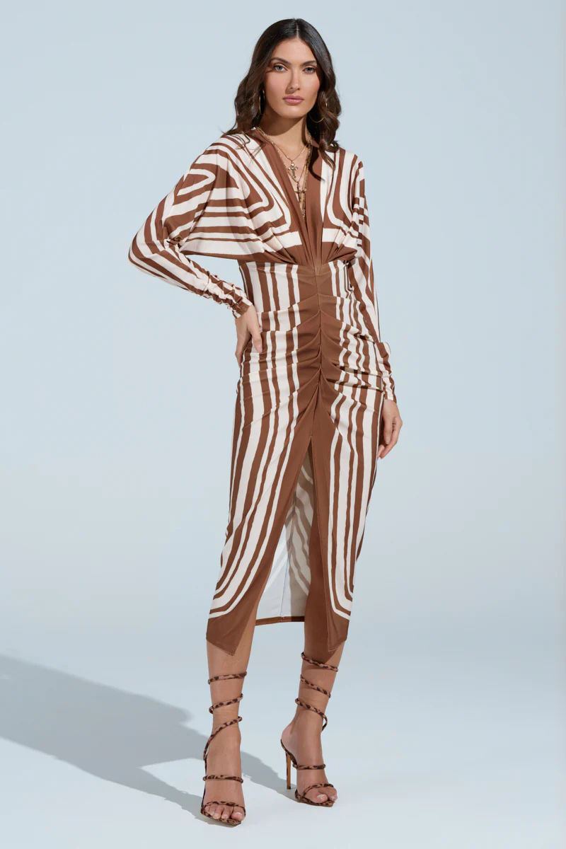 TEXT ME LATER SATIN MIDI DRESS - Image 2