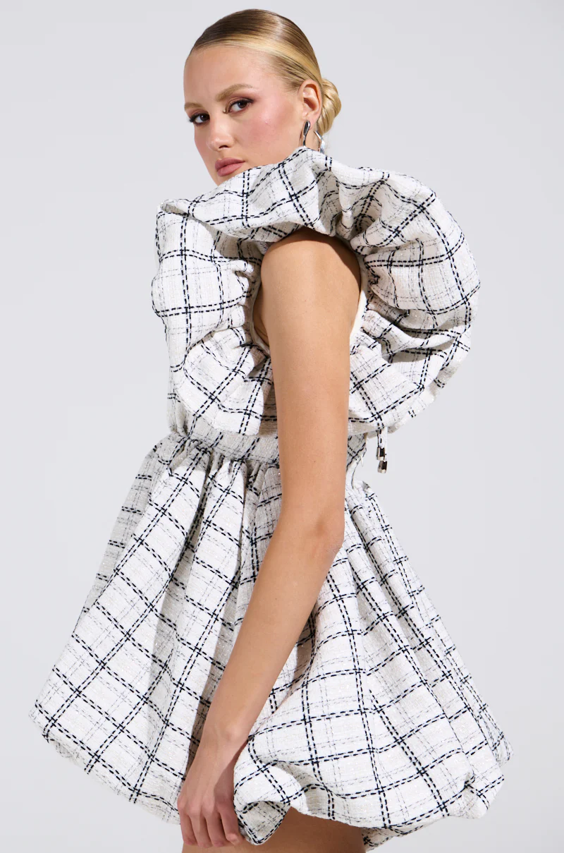 THAT GIRL TWEED MINI DRESS - Image 3