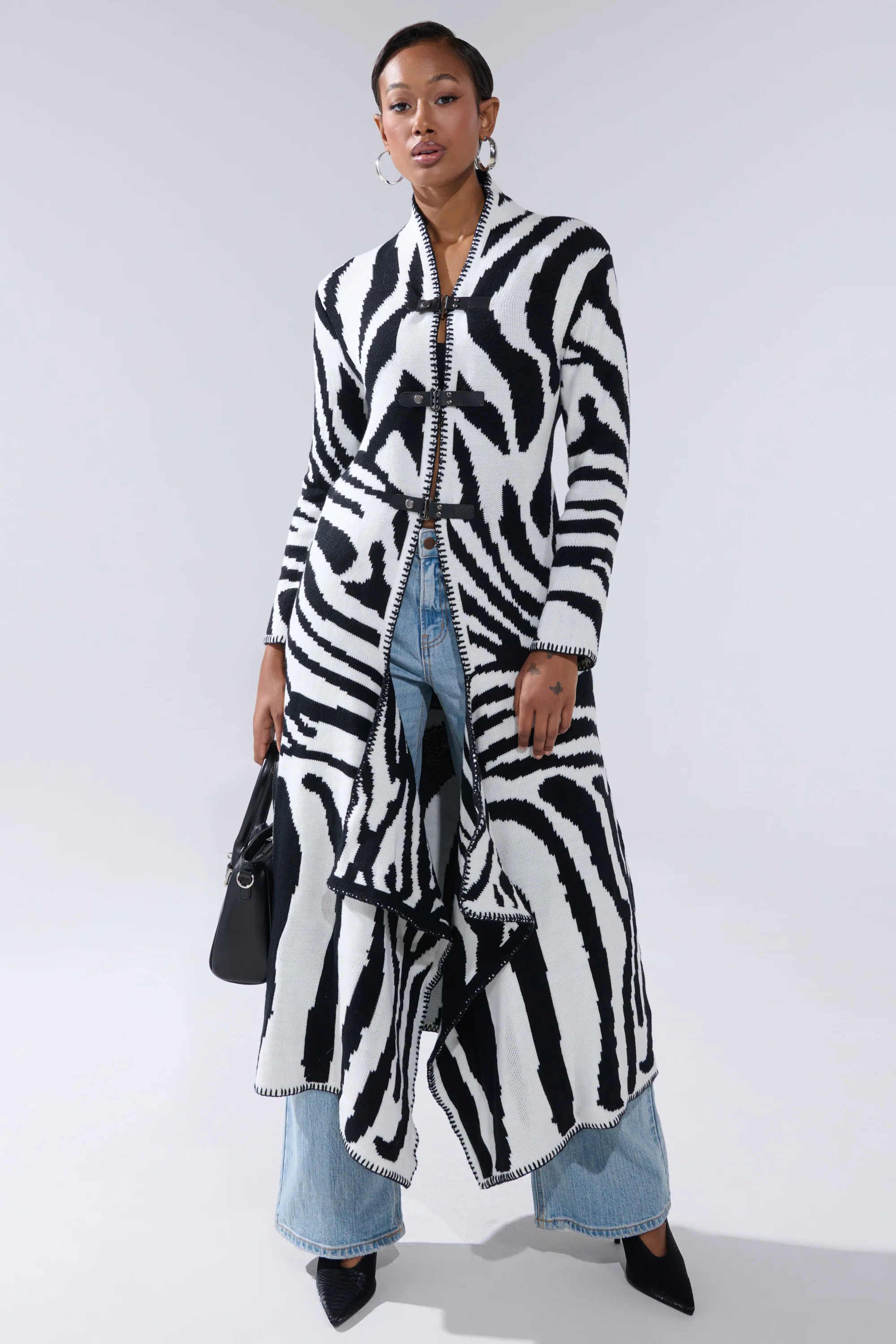 THE RICH BITCH IS HERE LONG CARDIGAN
