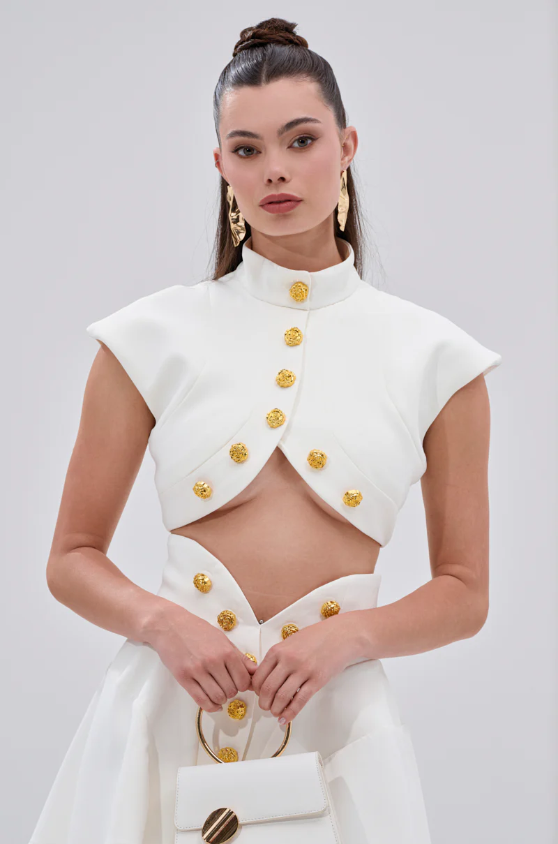 THINK ABOUT ME SLEEVELESS BLOUSE IN WHITE - Image 3