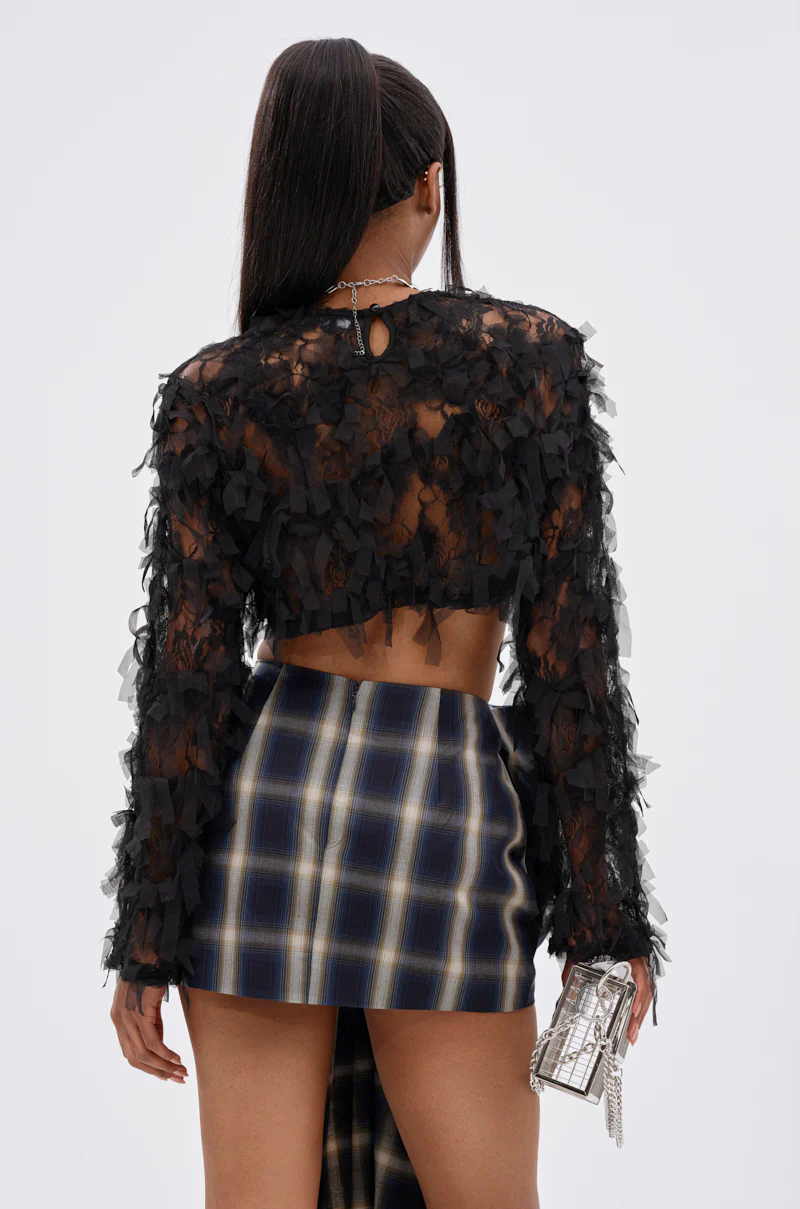 THOUGHT YOU KNEW CROPPED FRINGE TOP - Image 4