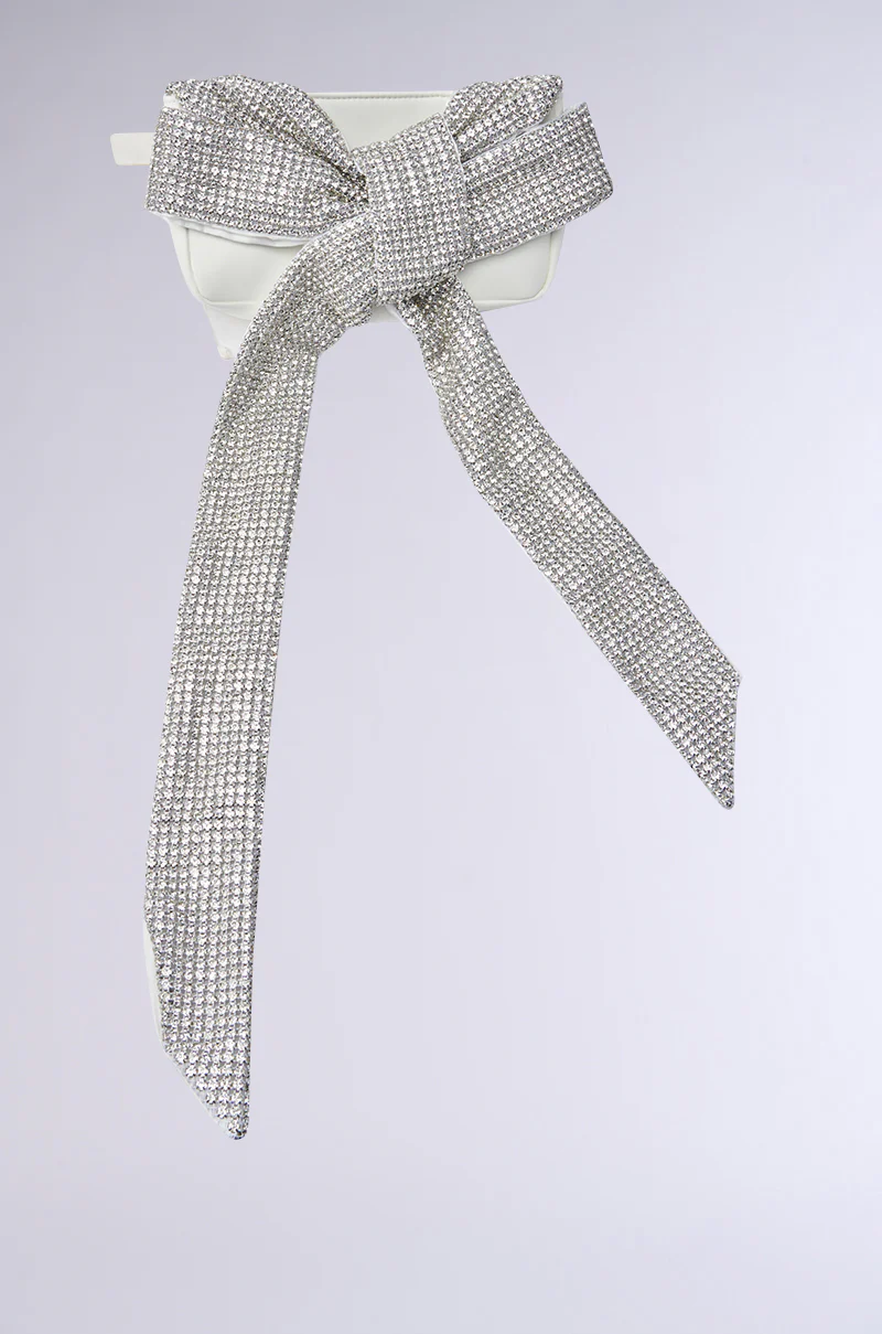 TIE IT UP RHINESTONE CLUTCH - Image 2