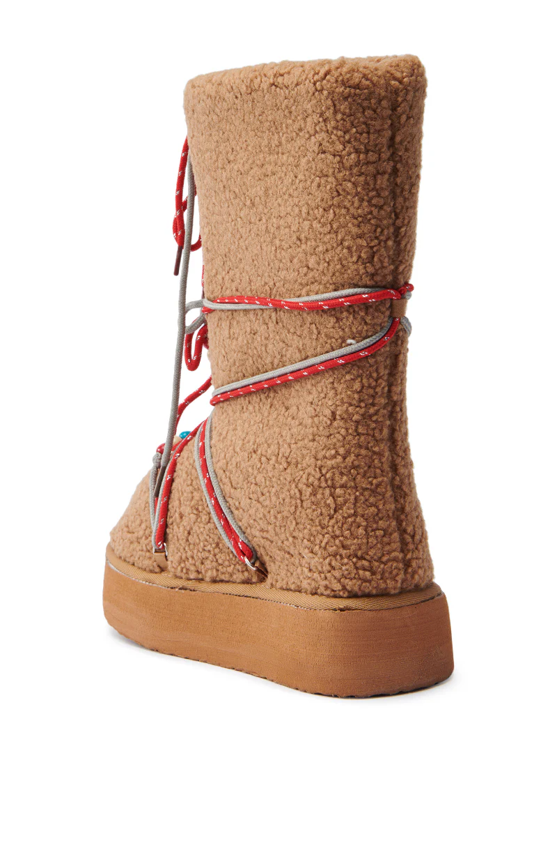 TIGHTROPES CHESNUT SHERPA WITH BEADS FLAT BOOTIE - Image 6