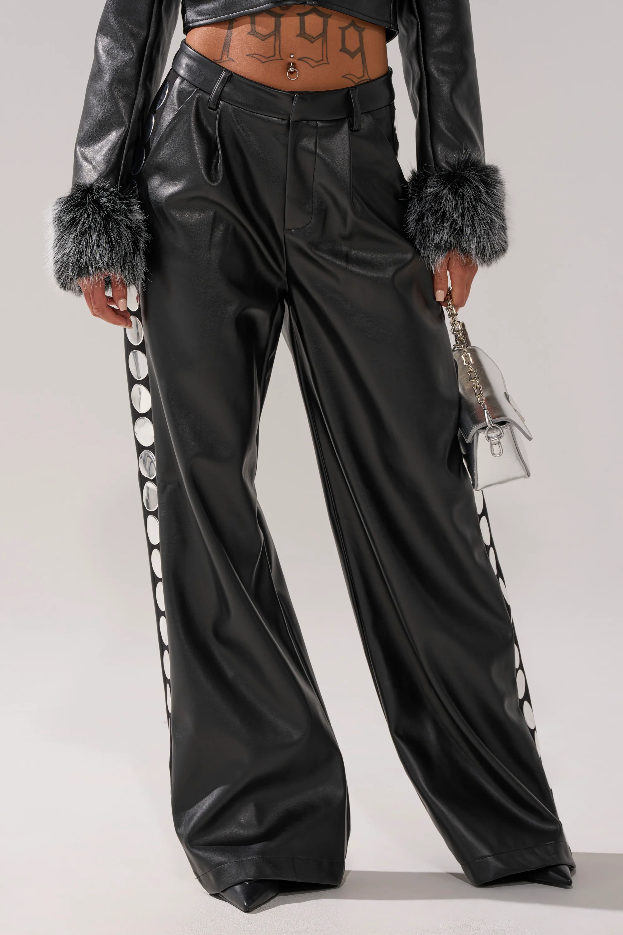 TIME AFTER TIME FAUX LEATHER TROUSER - Image 2