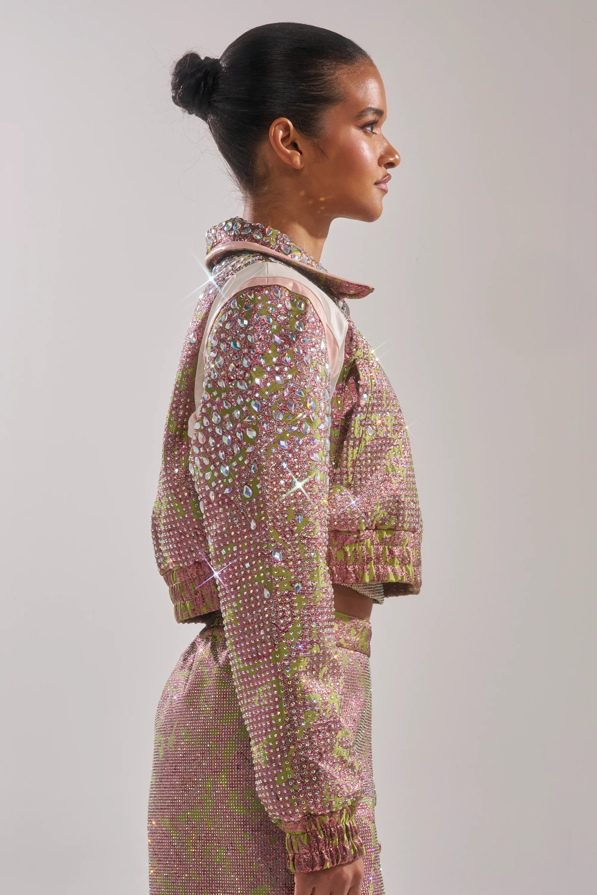 TIME AND TIME AGAIN RHINESTONE BOMBER - Image 6