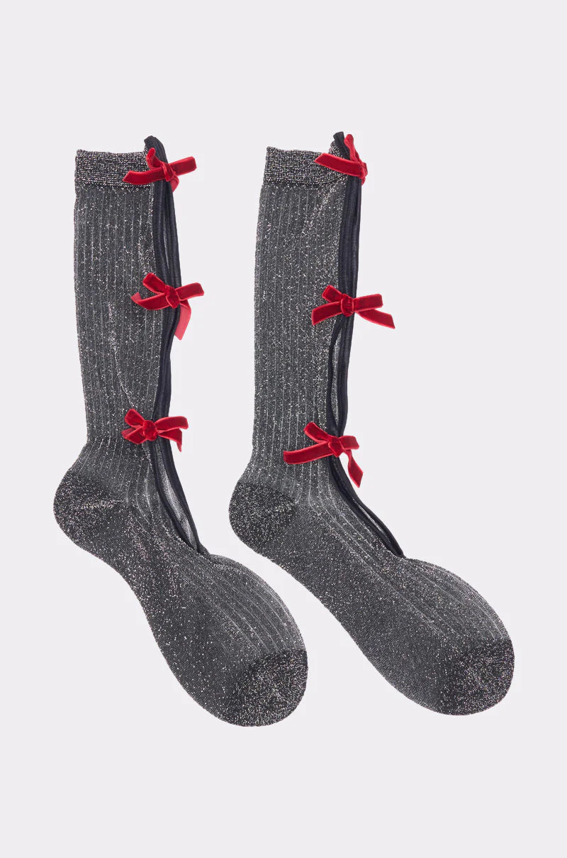 TIS THE SEASON BOW SOCKS - Image 2
