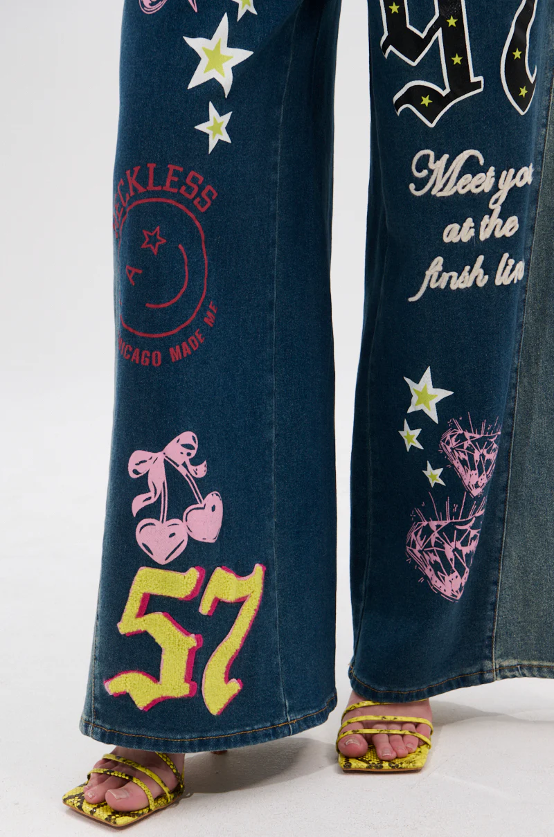 TKO GRAPHIC WIDE LEG DENIM JEAN - Image 10
