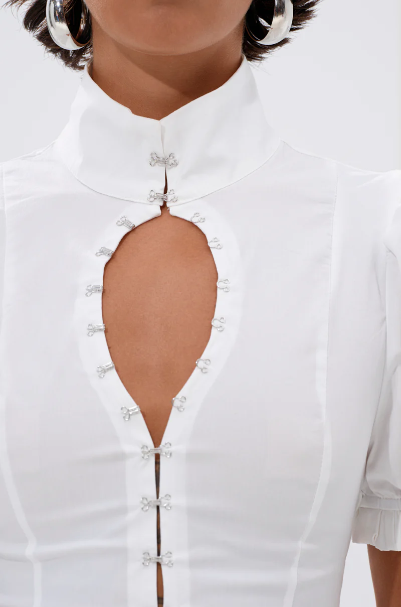 TOO COOL FOR YOU LACEUP BLOUSE - Image 8