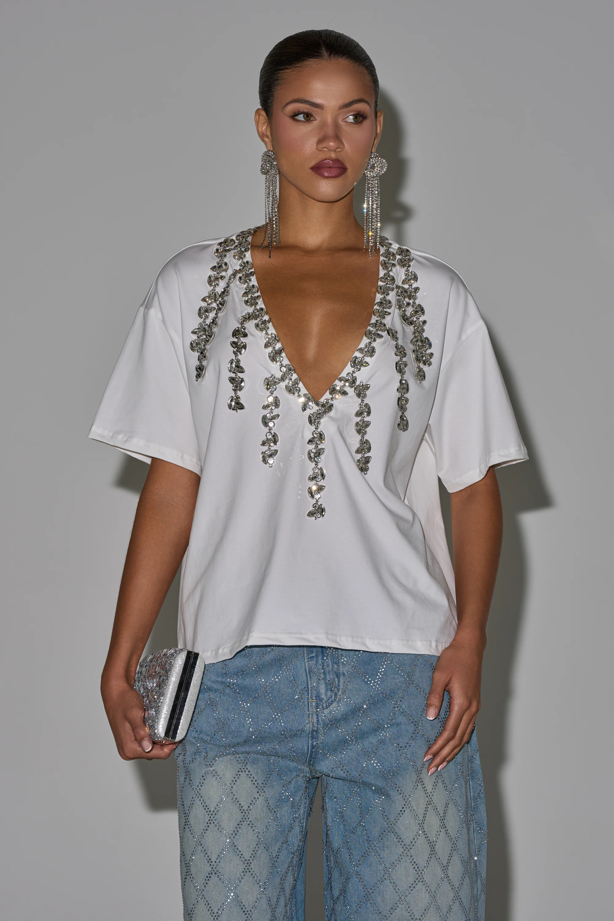 TOO DEEP RHINESTONE TEE - Image 3