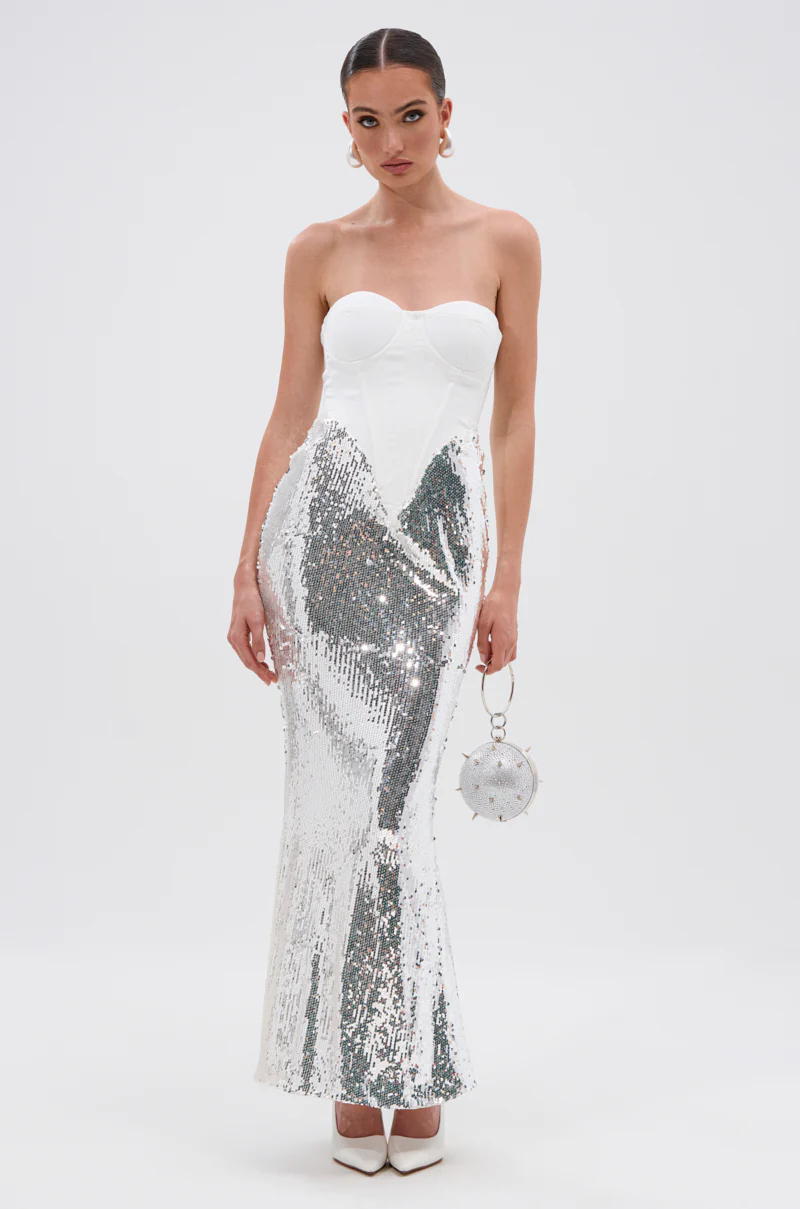 TOO GOOD FOR THIS MAXI DRESS IN WHITE - Image 2
