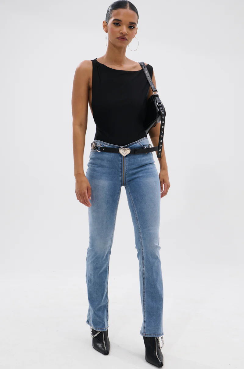 TOO GOOD TO BE TRUE LOW RISE DENIM FLARE PANT - Image 5