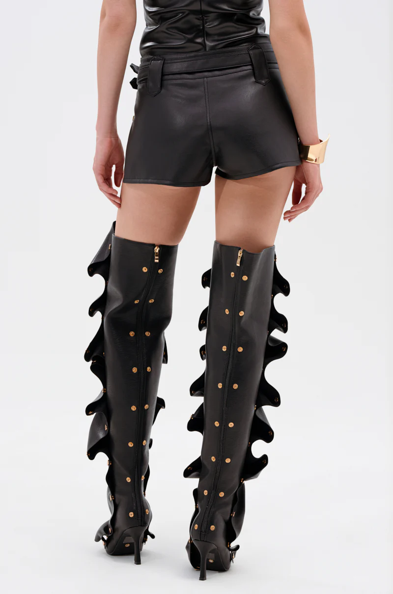 TOO HOT FOR YOU FAUX LEATHER HOT SHORT - Image 7