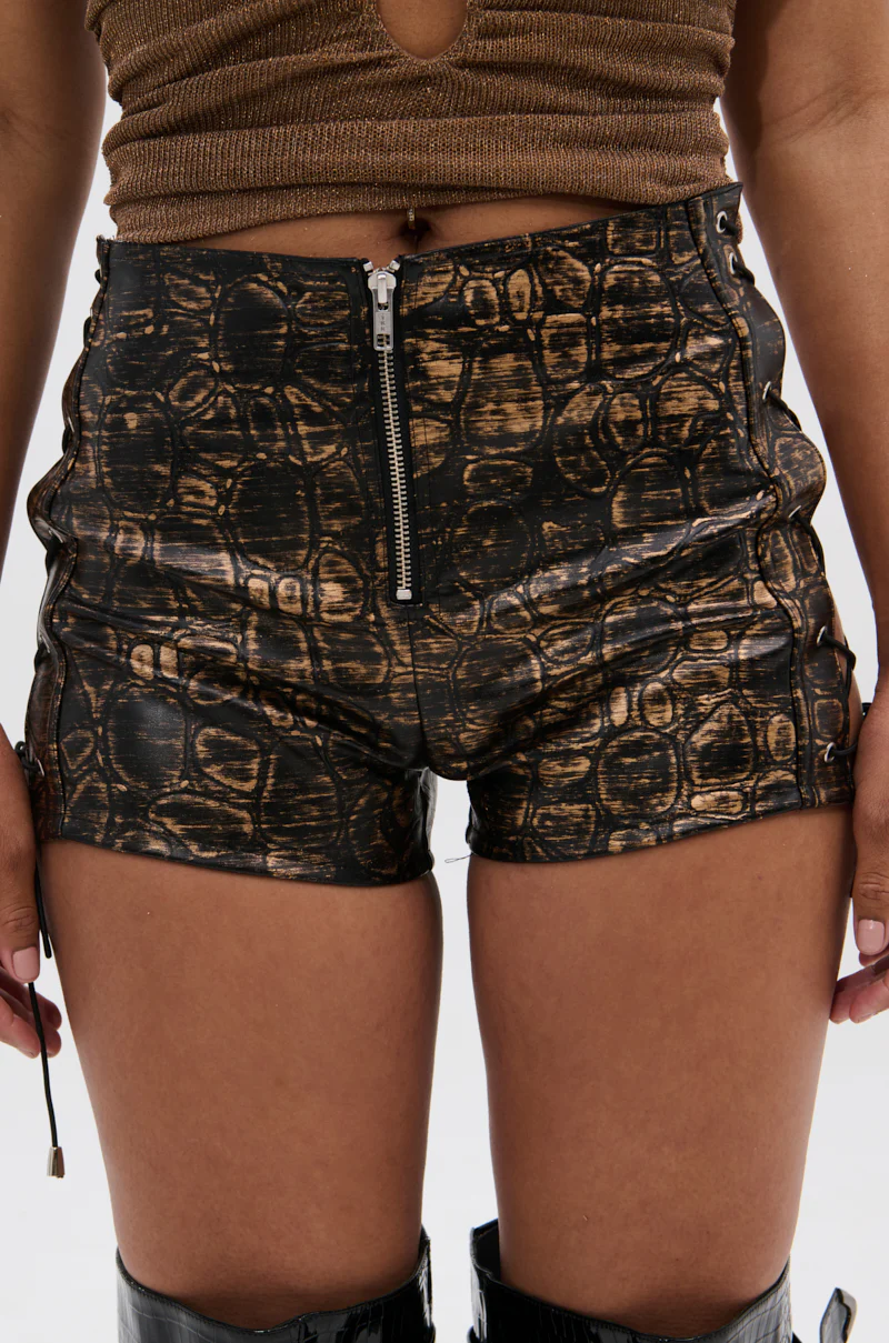 TOO HOT TO HANDLE CHEETAH LACE UP SHORT - Image 2