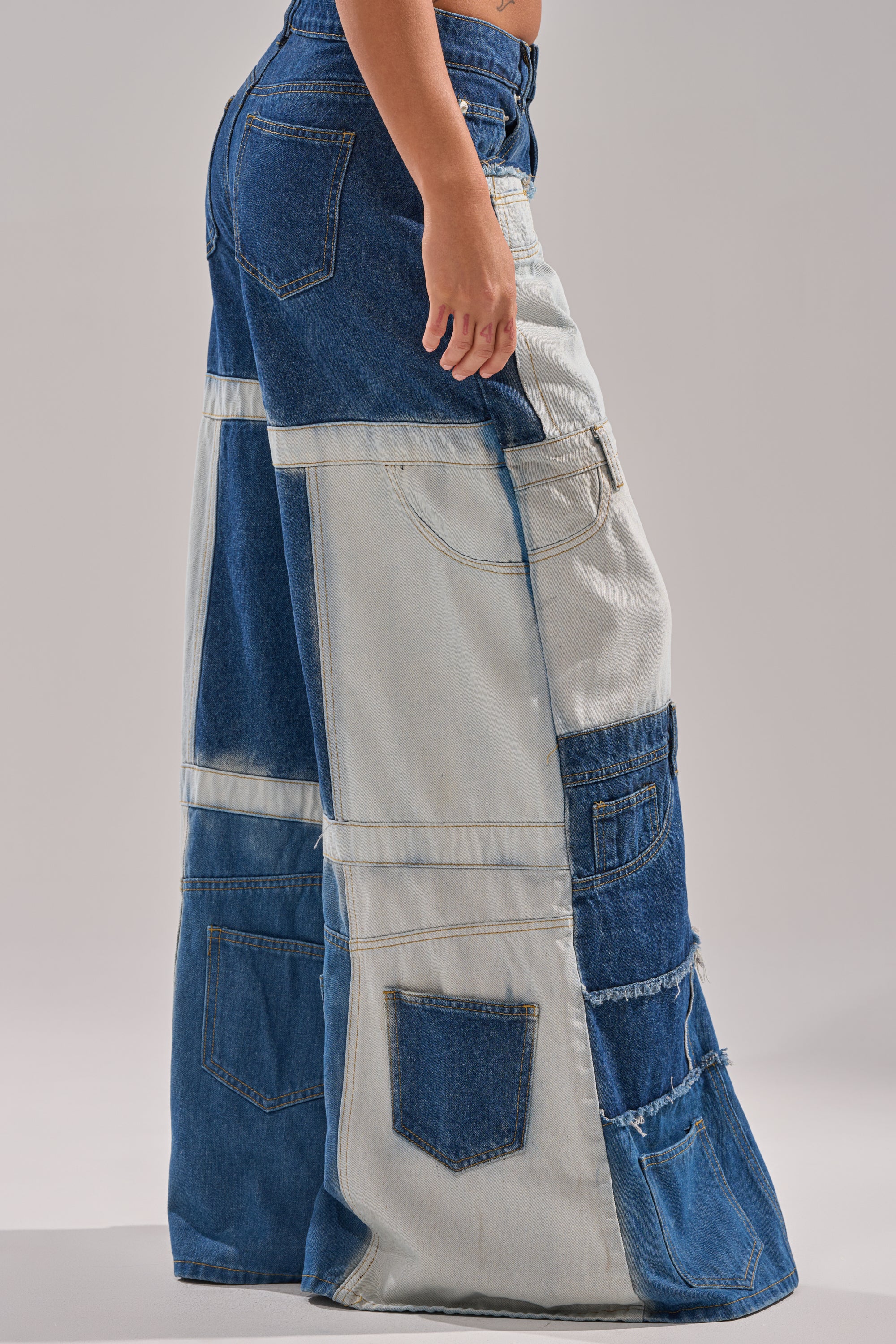 TOO MUCH GOING ON WIDE LEG DENIM - Image 4
